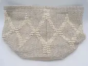 Pottery Barn Kids Metallic Woven Wool Nursery Toy Dump Woven Basket #4637