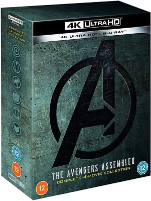 AVENGERS 1-4 4K UHD Blu-Ray 4 Movie Collection NEW (USA Compatible)