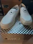 Men's Adidas by Stella McCartney Court Slip-On Shoes- Cloud White/Core Black