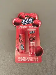 Jolly Rancher Cherry Flavored Lip Balm & Lip Gloss Set, Ages 13+, New In Package