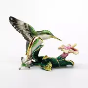 Kingspoint Honey the Hummingbird with Flower Trinket Box with Matching Necklace