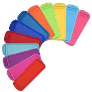 12 Pack Ice Pop Sleeves Popsicle Holders Bags Freeze Pop Holders, Neoprene Fa...