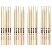12 Pairs Vic Firth 5B Wood Tip American Classic Hickory Drumsticks