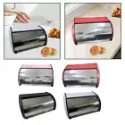 Bread Box Roll Top Bread Bin Rustic Bread Holder Container Kitchen Counter for