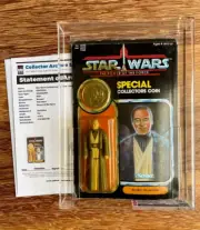 Star Wars Rare Vintage 1985 POTF ANAKIN SKYWALKER - MOC- CAS graded 70+ not AFA