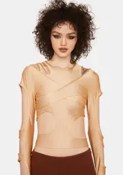 Sand Enter The Void Cut-Out Top