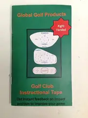 GOLF CLUB DRIVER + IRON INSTRUCTIONAL IMPACT TAPE RIGHT HANDED (training aid)