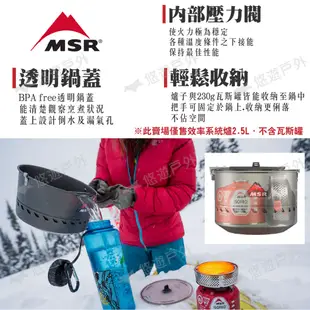 MSR Reactor效率系統爐 2.5L MSR-06902 熱輻射轉換爐快速爐野炊露營悠遊戶外 現貨 廠商直送