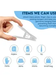Quadow Hanger Clips 30 pack Multi-Purpose Hanger Clips.