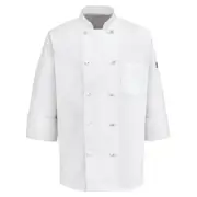 NEW Red Kap Chef Designs Large 10 Button Chef Coat with Thermometer Pocket 0420