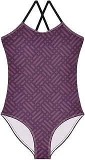 [GuoChe] Girls Swimsuit 1-Piecing Happy Halloween Purple Toddler Bathing Suit Girls Swimsuits for Teen Girls Girls' Swimwear