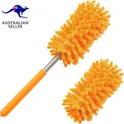 Microfiber Duster for Cleaning, Hand Washable Dusters with 2Pcs Replaceable Micr