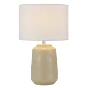 Agadir Cream Ribbed Ceramic Table Lamp