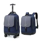 Rolling Backpack with Detachable Wheels 18 Inch Roller Backpack for Men Women...