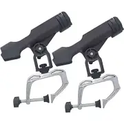 2x Soporte para cañas de pescar con abrazadera grande ajustable