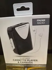 Portable cassette player & Earbuds FM/AM Radio