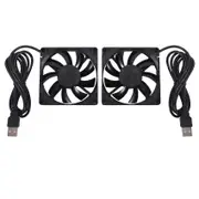 80mm 5V USB Fan 80mm 8cm 8015 Brushless DC Cooling Fan PC Computer Router Case Fan Cooler 2Pcs Black