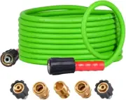 YAMATIC Super Flexible Pressure Washer Hose 25FT, Kink Resistant, 3200 PSI