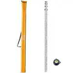 VEVOR Measuring Rod 14-Feet/8ths 4 Sections Telescopic Grade Rod 1/8in w/ Bag