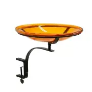 ACHLA 14" Crackle Bowl with Rail Mount Bracket, Mandarin - CGB-14M-RM
