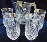 CRISTAL D'ARQUES Durand Madrigal 50 oz Pitcher & 4 Highball Glasses