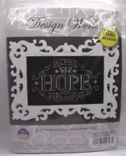 Design Works Chalkboard Look Counted Cross Stitch Kit 4" x6" frame included