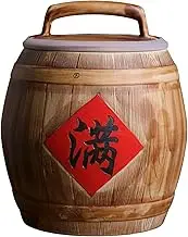 YUGXTH Ceramic Rice Container, Ceramic Jar For Rice, Rice Storage Container, Food Dispensers Rice Cylinder, Chinese Jar Ceramic Decorative, Classic Food Dispensers Home Decoration(5kg)