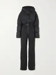 [Cordova] Cordova - Sommet Hooded Belted Padded Ski Suit - Black - small small Black