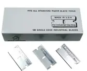 - 100 Pack Razor Blades-Replacement Razor Blades Single Edge, (100 Pack Single E