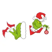 Christmas Grinch Tree Topper Decorative Peppermint Candy Santa Hat with Arms and Legs for Holiday Indoor Home Decorations,Christmas Tree Topper