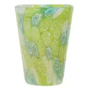 GlassOfVenice Murano Glass Millefiori Shot Glass - Green Gold