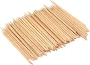 FOMIYES 200pcs Nail Art Wood Stick Cuticle Remover Point Drill Rods Professional Manicure Tools Set