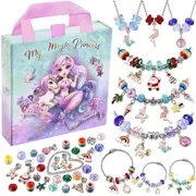 Charm Bracelet Making Kit & Unicorn/Mermaid Girl Toy - Ideal Crafts for Girls Ages 3+