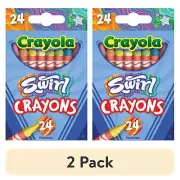 Crayola Swirl Crayons, 24 Ct, Multicolor Crayons, Back to School Supplie(2 pack)
