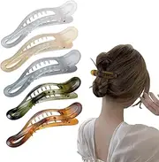 Aaiffey Alligator Hair Clips,5 Pcs Matte Premium Strong Shark Alligator Clips Non-Slip Professional Hair Styling Clips for Women Salon Hair Clips Suitable for Any Hairstyles