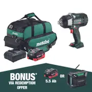 Metabo 18V 1750Nm 3/4Inch Impact Wrench Kit 1X5.5AH AU60240202