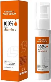 RUNQHUI Vitamin C Facial Serum 30ML for Women Girls Lightweight Hydrating Serum Improves Skin Glow Smooth Formula Long Lasting Nourishment Orange One Size
