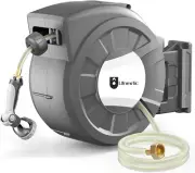 Retractable Garden Hose Reel, 5/8 in X 75 Ft Wall Mounted Hose Reel,10-Pattern S