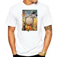 在飛比找蝦皮購物優惠-日本動漫龍貓男士t恤夏季短袖棉t恤上衣原宿街頭t恤