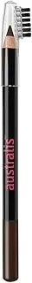 Australis Waterproof Creamy Blendable Eyebrow Pencil w/Brush Long-Lasting Makeup - Dark Brown