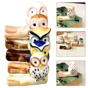 5pcs Chopstick Rest Ceramic Spoon Holder Spoon Rest Decorative Chopstick Holder