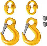 Aumerage 2 Pack Sling Hook with Hammerlock Heavy Duty Safety Sling Hooks 7/8mm for Cavan Camper Trailer Connecting Extend Safety Chain 2T