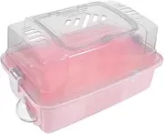 Pet Hamster Carrier Portable Travel Cage View Safe Easy to Carry for Home Travel