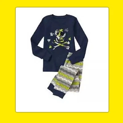 NWT 4 Gymboree GYMMIES sleepwear PJs Pajamas 2pc SKULL CROSSBONES PUZZLE PIECES
