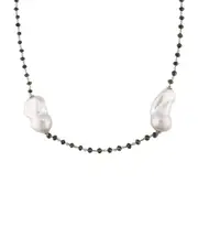 14K 32.31 ct. tw. Diamond 12-25mm Pearl Beaded Necklace