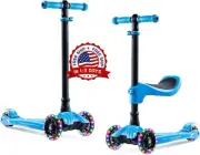 Patinetes Plegables De 3 Ruedas Ajustables En Altura Con Luces Intermitentes Par