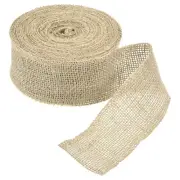 Burlap Ribbon, 2 Inch Wide Natural Jute Fabric Ribbon, 11 Yards