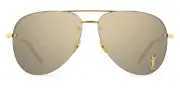Saint Laurent Classic 11 M 59mm Aviator Gold / Bronze Mirror Sunglasses