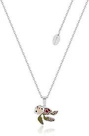 [Disney] Women's SQUIRT TURTLE NECKLACE Pendant Necklace, Silver, 40CM
