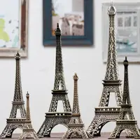 在飛比找Yahoo!奇摩拍賣優惠-現代簡約創意禮品鐵件工藝品鐵塔裝飾擺飾巴黎埃菲爾鐵塔模型擺件